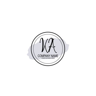 Çiçek ve Minimalist Dokunuşlu Zarif KA El Yazısı Logosu