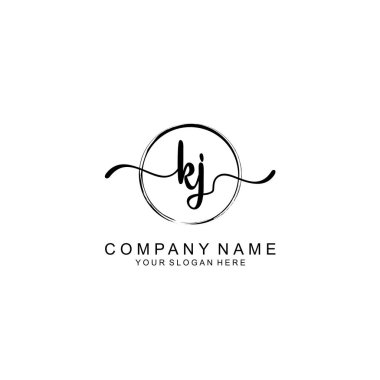 KJ Minimalist İmza Logo Tasarımı Koleksiyonu
