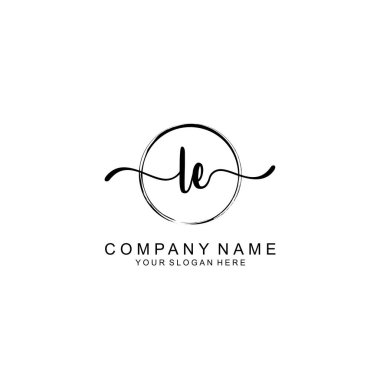 LE Minimalist İmza Logosu Tasarımı Koleksiyonu
