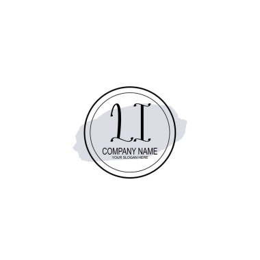 Çiçek ve Minimalist Dokunuşlu Zarif LI El Yazısı Logosu