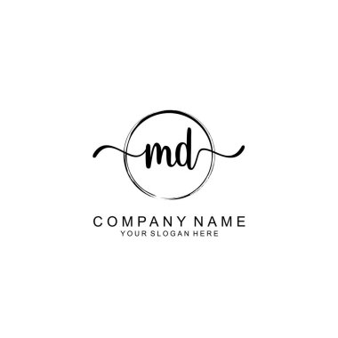 MD Minimalist İmza Logo Tasarımı Koleksiyonu