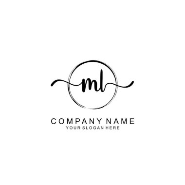 ML Minimalist İmza Logo Tasarımı Koleksiyonu