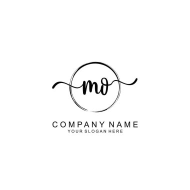 MO Minimalist İmza Logosu Tasarımı Koleksiyonu
