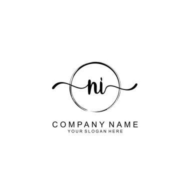 NI Minimalist İmza Logo Tasarımı Koleksiyonu