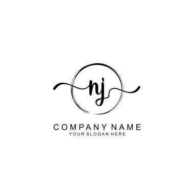 NJ Minimalist İmza Logo Tasarımı Koleksiyonu