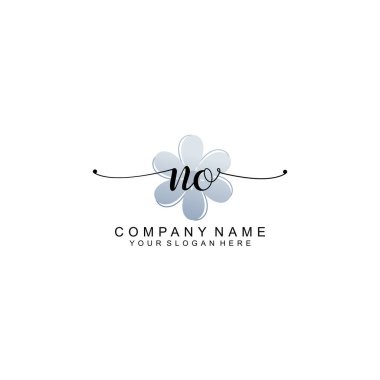 Zarif Çerçeve Elementleri ile Kadın El Yazısı HAYIR logosu