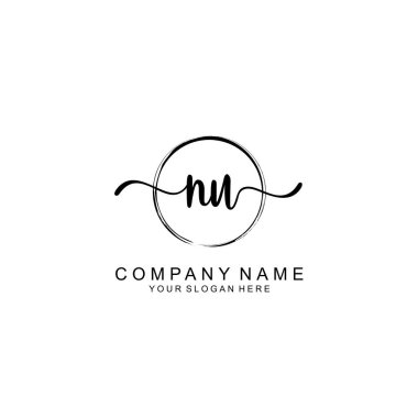 NU Minimalist İmza Logosu Tasarımı Koleksiyonu