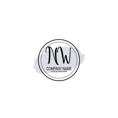 Çiçek ve Minimalist Dokunuşlu Zarif NW El Yazısı Logosu