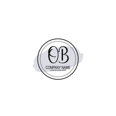 Çiçek ve Minimalist Dokunuşlu Zarif Kadın Doğum Uzmanı El Yazısı Logosu