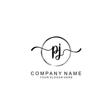 PJ Minimalist İmza Logosu Tasarımı Koleksiyonu