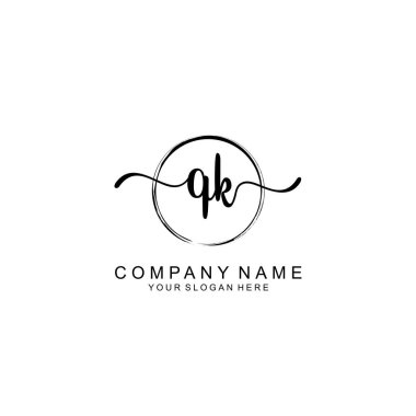 QK Minimalist İmza Logo Tasarımı Koleksiyonu