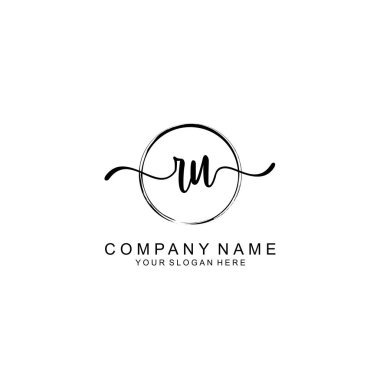 RU Minimalist İmza Logo Tasarımı Koleksiyonu
