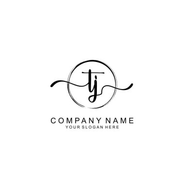 TJ Minimalist İmza Logosu Tasarımı Koleksiyonu