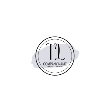 Çiçek ve Minimalist Dokunuşlu Zarif TL El Yazısı Logosu