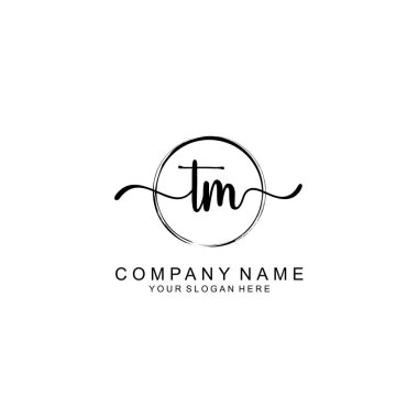 TM Minimalist İmza Logosu Tasarımı Koleksiyonu