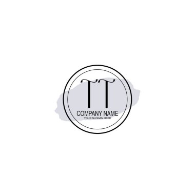 Çiçek ve Minimalist Dokunuşlu Zarif TT El Yazısı Logosu