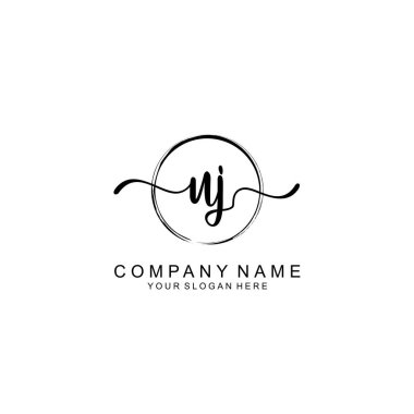 UJ Minimalist İmza Logo Tasarımı Koleksiyonu