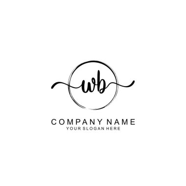 WB Minimalist İmza Logo Tasarımı Koleksiyonu