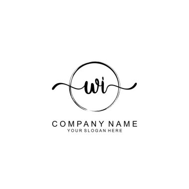 WI Minimalist İmza Logo Tasarımı Koleksiyonu