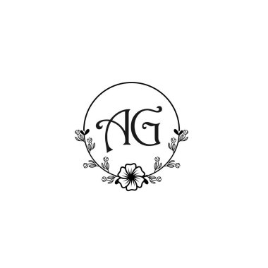 Şık AG Çiçek Düğün ve Güzellik Markası Logosu