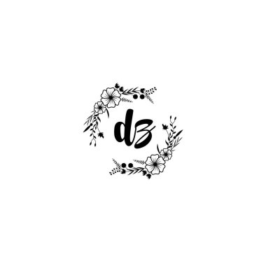 El Yazısı Biçimli Zarif Çiçek Monogramı Logosu
