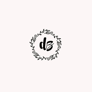 El Yazısı Biçimli Zarif Çiçek Monogramı Logosu