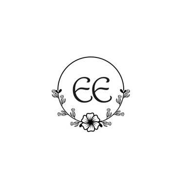 Seçkin EE Çiçekli Düğün ve Güzellik Markası Logosu