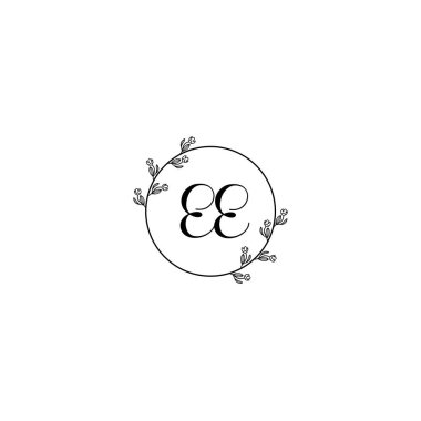 Seçkin EE Çiçekli Düğün ve Güzellik Markası Logosu