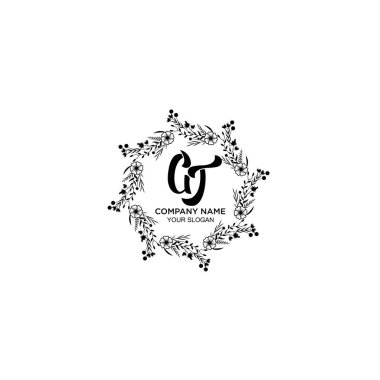 Klasik Çiçek Monogramı: Zarif Çerçeve Tasarımı GT