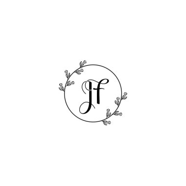 Seçkin JF Çiçekli Düğün ve Güzellik Markası Logosu