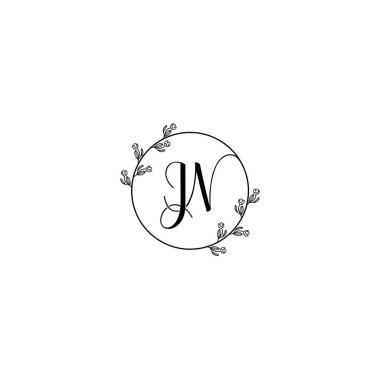 Seçkin JN Çiçekli Düğün ve Güzellik Markası Logosu