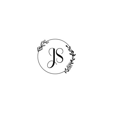 Seçkin JS Çiçek Düğün ve Güzellik Markası Logosu