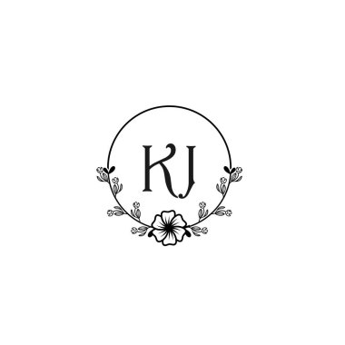 Seçkin KJ Çiçek Düğün ve Güzellik Markası Logosu