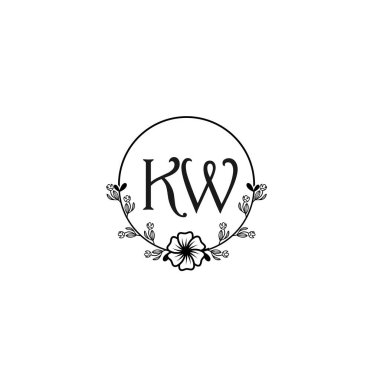 Seçkin KW Çiçekli Düğün ve Güzellik Markası Logosu