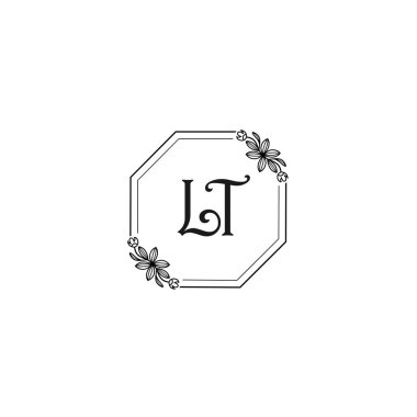 Klasik Floral Monogram LT Zarif Çerçeve Tasarımı