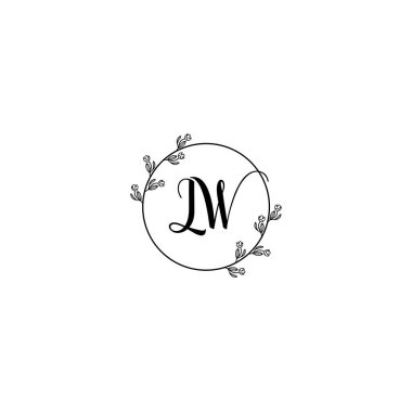 Seçkin LW Çiçekli Düğün ve Güzellik Markası Logosu