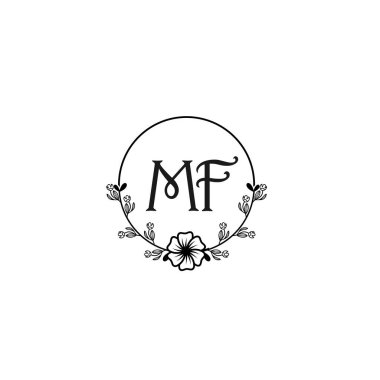 Seçkin MF Çiçekli Düğün ve Güzellik Markası Logosu