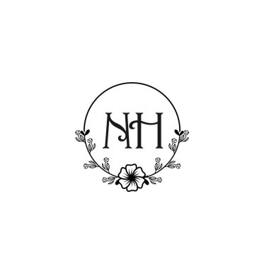 Seçkin NH Çiçekli Düğün ve Güzellik Markası Logosu