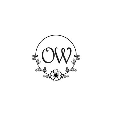 Seçkin OW Çiçek Monogramı Düğün, Güzellik Markası Logosu