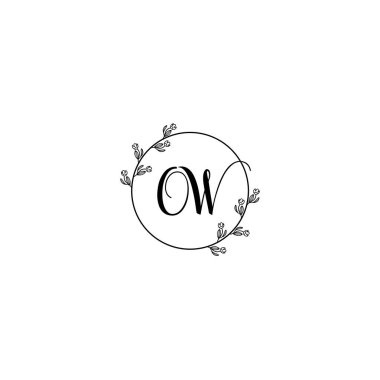 Seçkin OW Çiçek Monogramı Düğün, Güzellik Markası Logosu