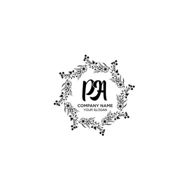 Klasik Çiçek Monogram PA ve Zarif Çerçeve Tasarımı