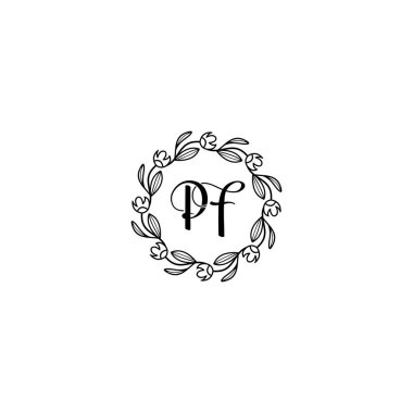 El Yazısı Biçimli Zarif Çiçek Monogram Logosu