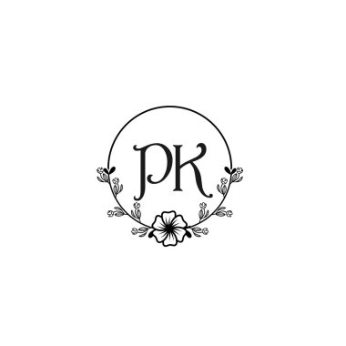 Seçkin PK Çiçekli Düğün ve Güzellik Markası Logosu