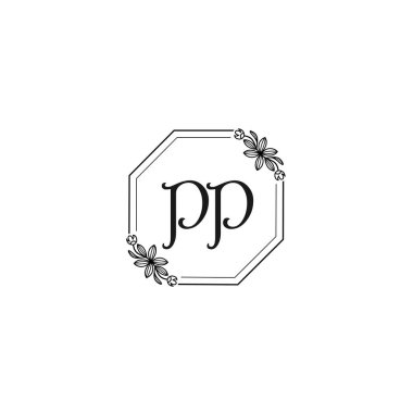 Klasik Çiçek Monogram PP ve Zarif Çerçeve Tasarımı
