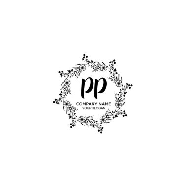 Klasik Çiçek Monogram PP ve Zarif Çerçeve Tasarımı