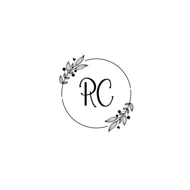 Seçkin RC Çiçek Monogramı Düğün, Güzellik Markası Logosu