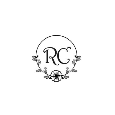 Seçkin RC Çiçek Monogramı Düğün, Güzellik Markası Logosu