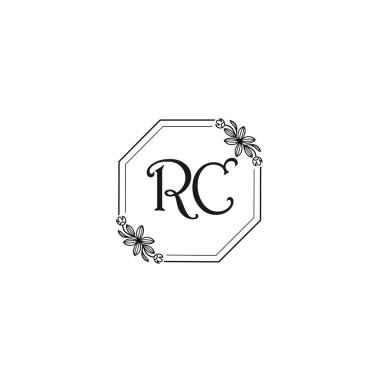 Klasik Floral Monogram RC ve Zarif Çerçeve Tasarımı