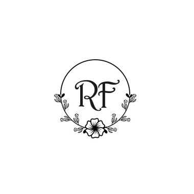 Seçkin RF Çiçekli Düğün ve Güzellik Markası Logosu