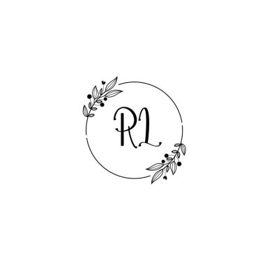 Seçkin RL Çiçek Monogramı Düğün, Güzellik Markası Logosu